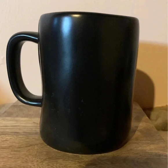 Rae Dunn WAKE UP Ceramic Black Mug - Picture 2 of 4